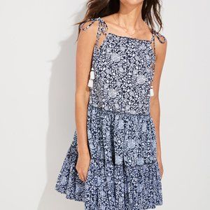 Vineyard Vines Floral Tiered Seersucker Cover Up/Dress - Size Large